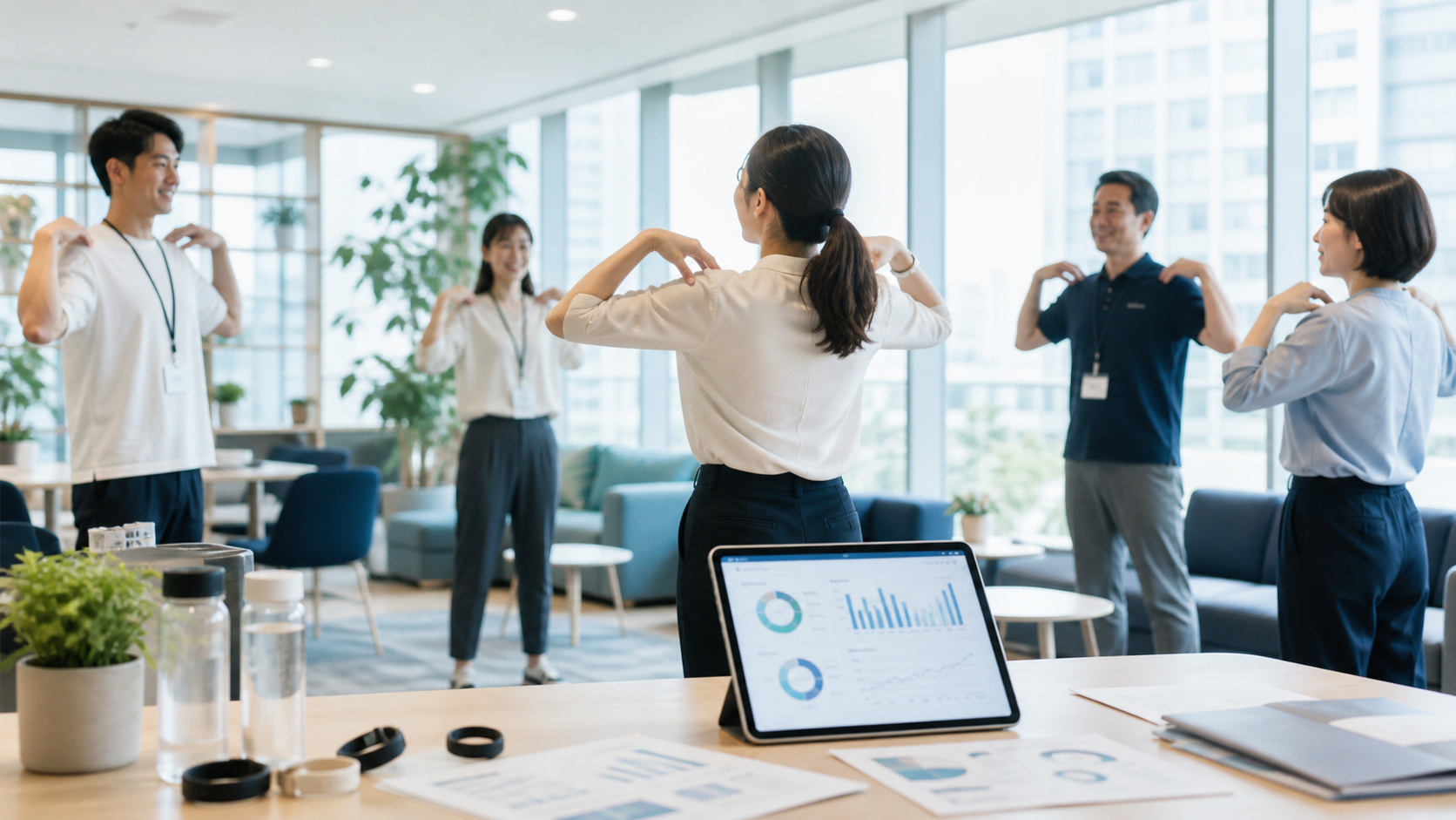 社員が参加する法人向けウェルビーイング施策のイメージ